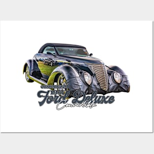 Customized 1937 Ford DeLuxe Convertible Posters and Art